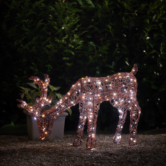 Copper Acrylic Duo Bulb Tatton Grazing Deer