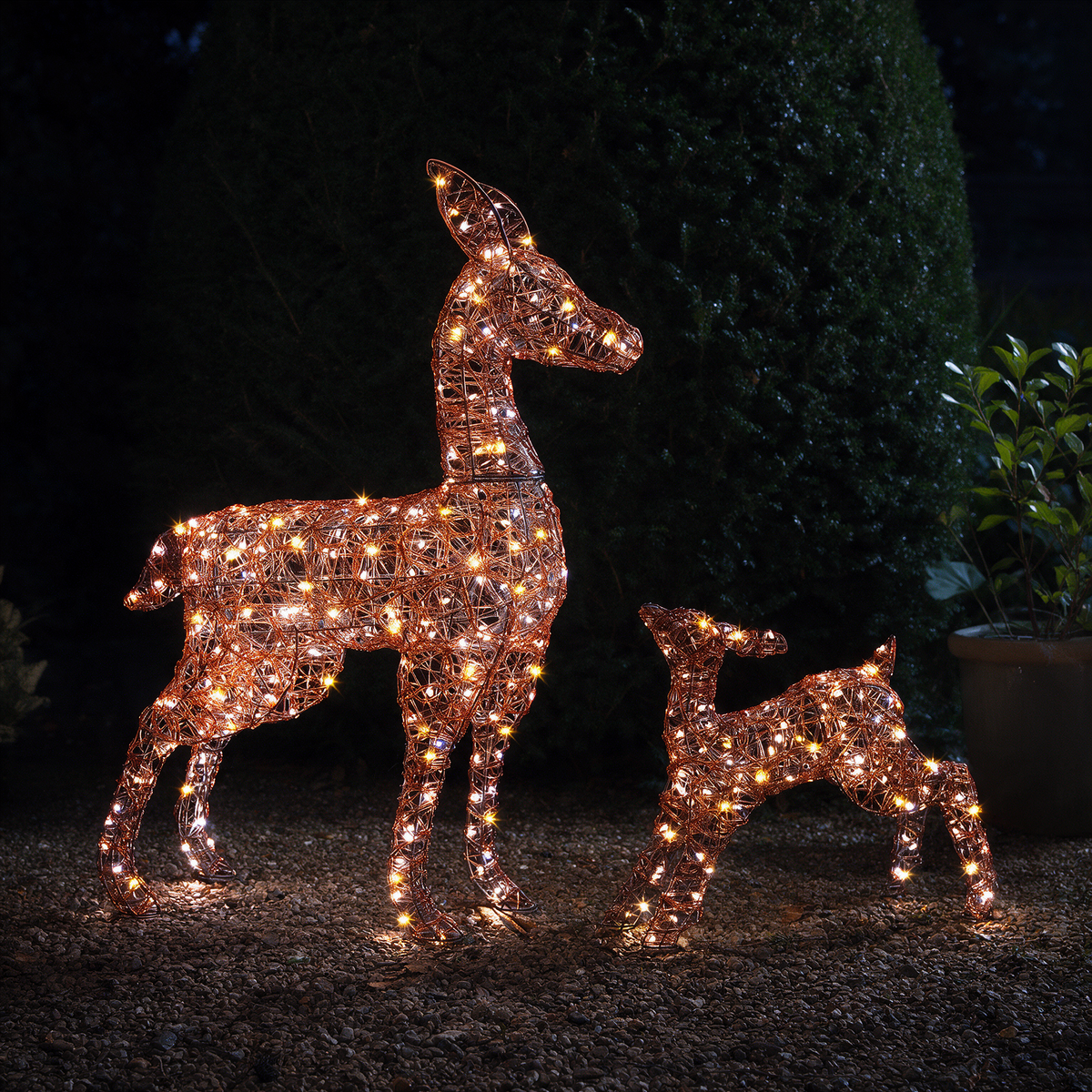 Copper Acrylic Duo Bulb Richmond Deer & Fawn