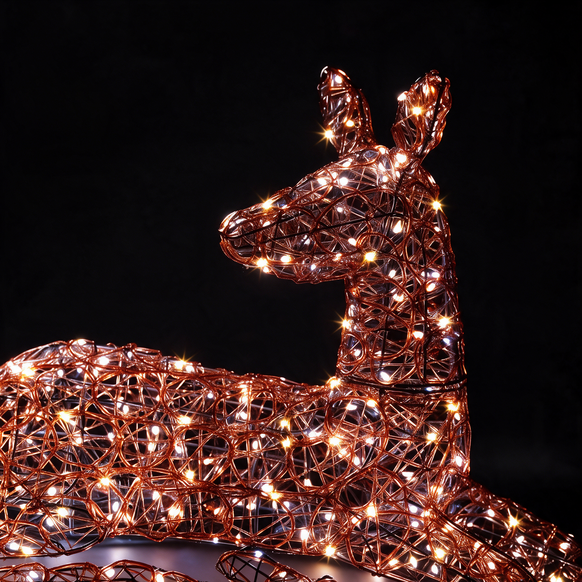Copper Acrylic Resting Deer