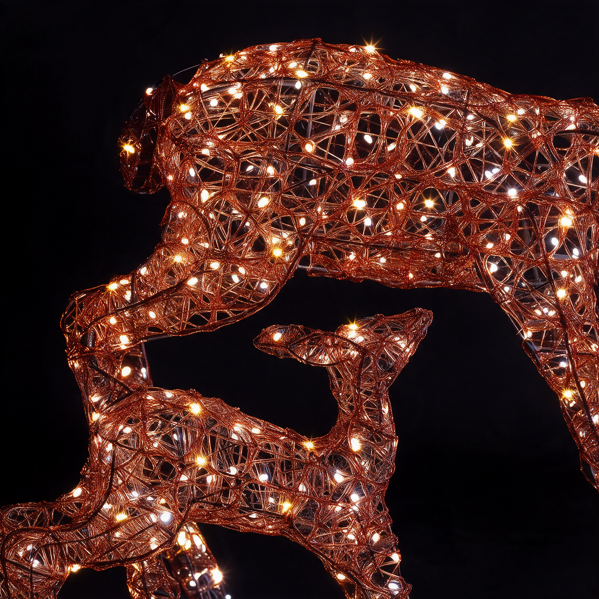 Copper Acrylic Duo Bulb Woburn Deer & Fawn