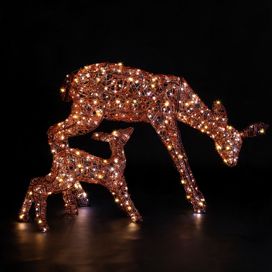 Copper Acrylic Duo Bulb Woburn Deer & Fawn