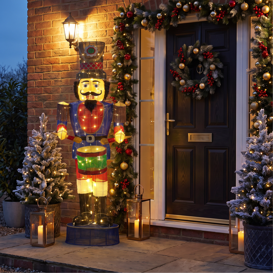1.85m Fabric Nutcracker with Drum