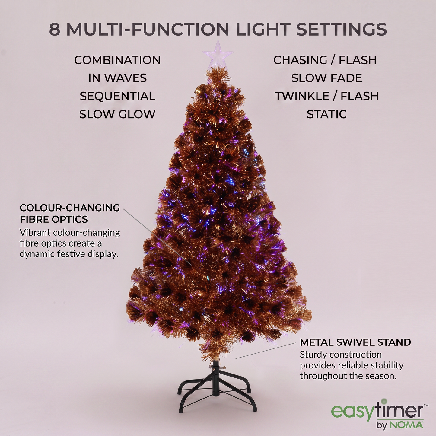 Bronze Carousel Fibre Optic Tree