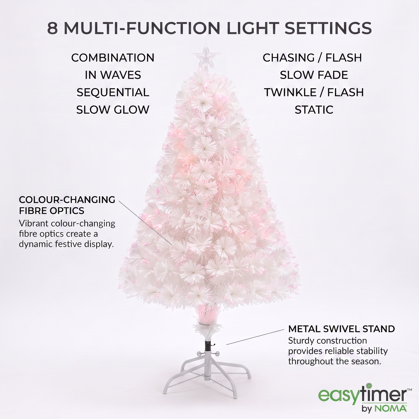 Snow White Carousel Fibre Optic Tree