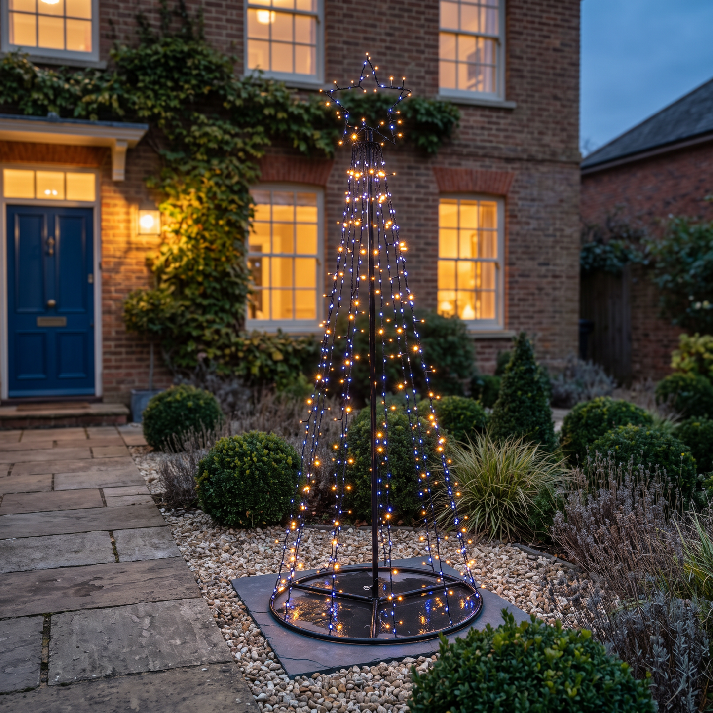 Paris By Night - Cone Tree With Star (1.6m)