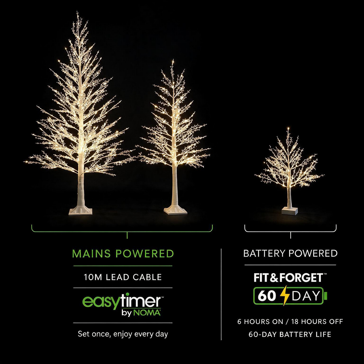 White Berry Twig Trees