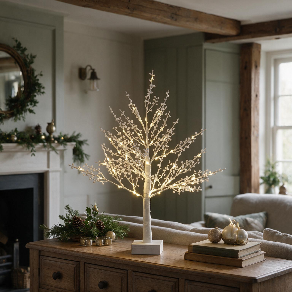 White Berry Twig Trees