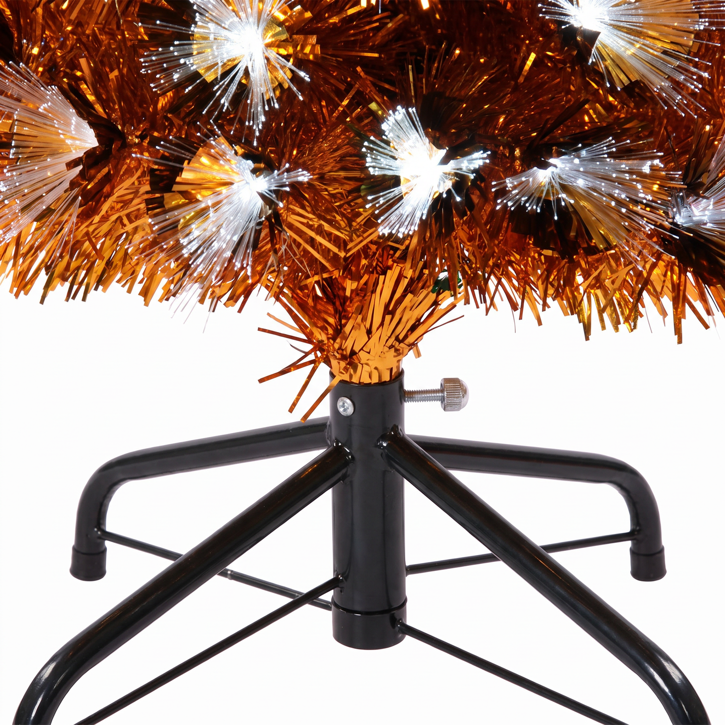Copper Starburst Tree With Stars & Baubles