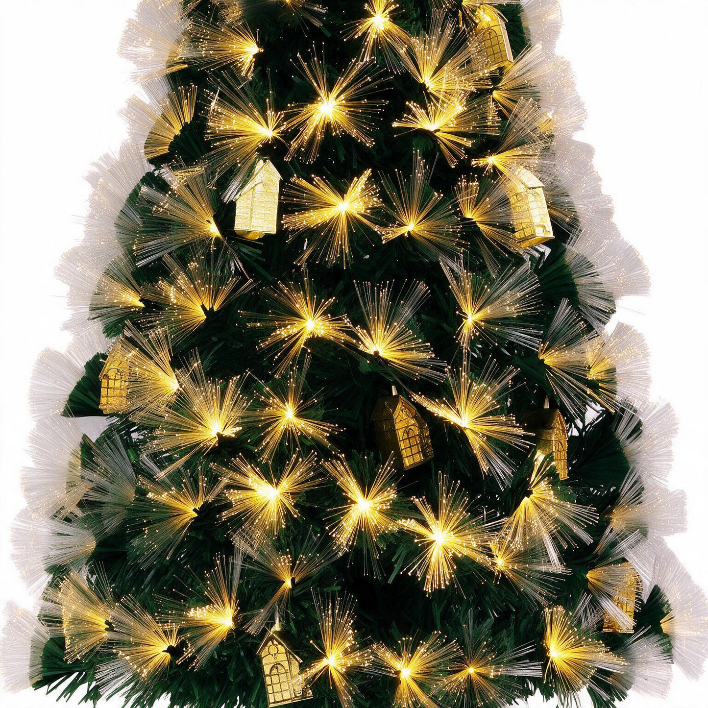 Liberty Green Fibre Optic Tree With Houses