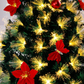 90CM Wimpole Tree With Velvet Poinsettia & Red & Gold Baubles