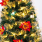 Dickensian Green Starburst Tree With Lanterns & Orange Berries
