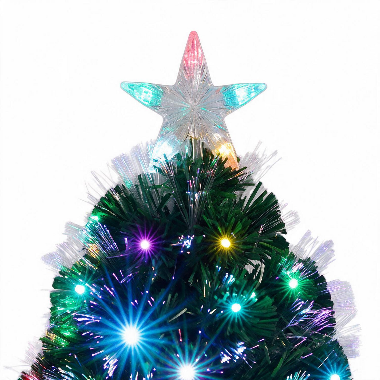 Zodiac Green Tree With Fibre Optic Strands