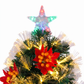 Dickensian Green Starburst Tree With Lanterns & Orange Berries