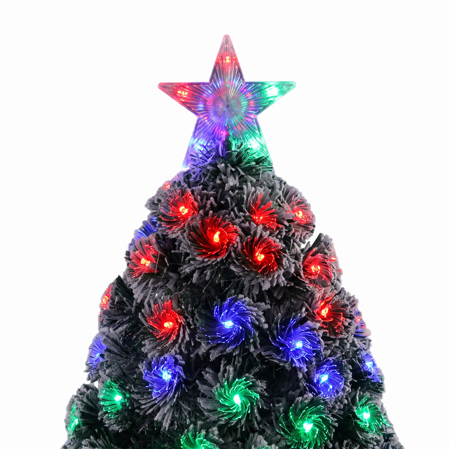 Flocked Swirl Digital Fibre Optic Tree