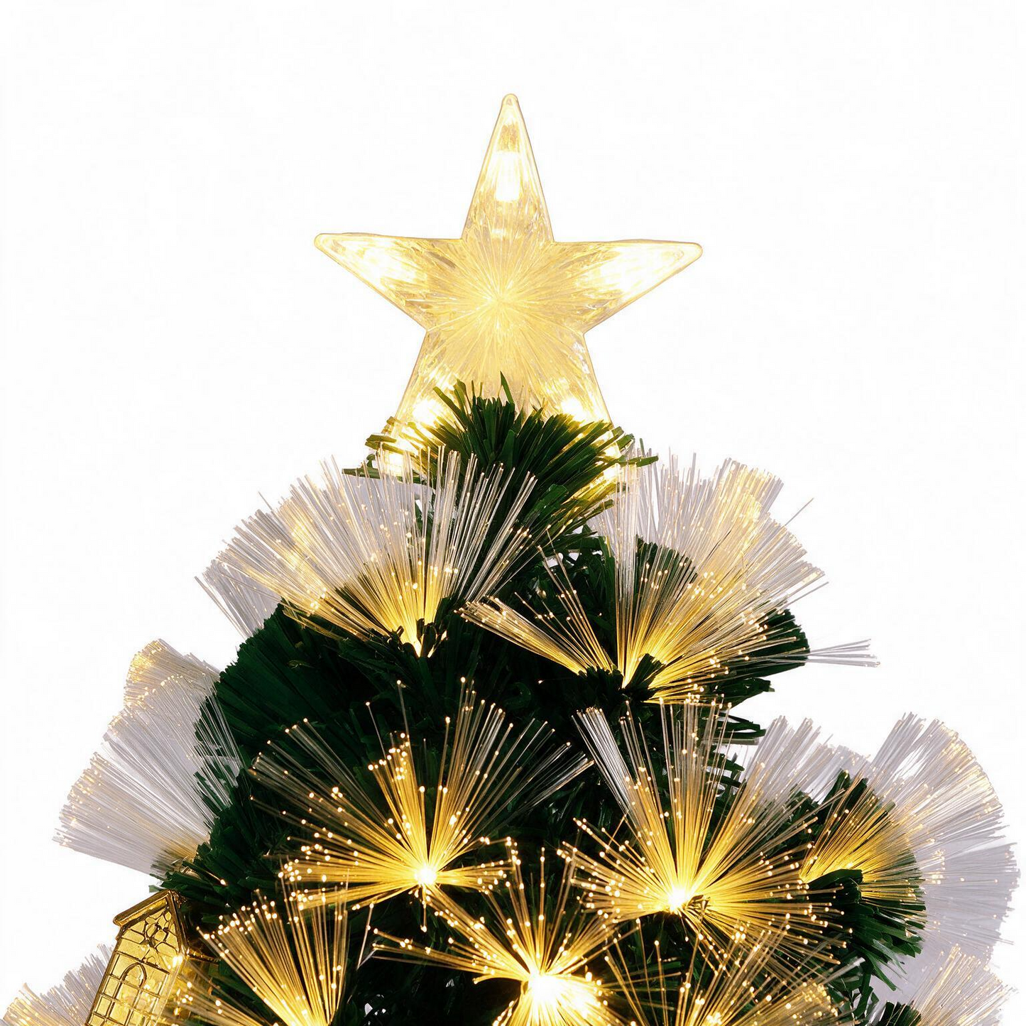 Liberty Green Fibre Optic Tree With Houses