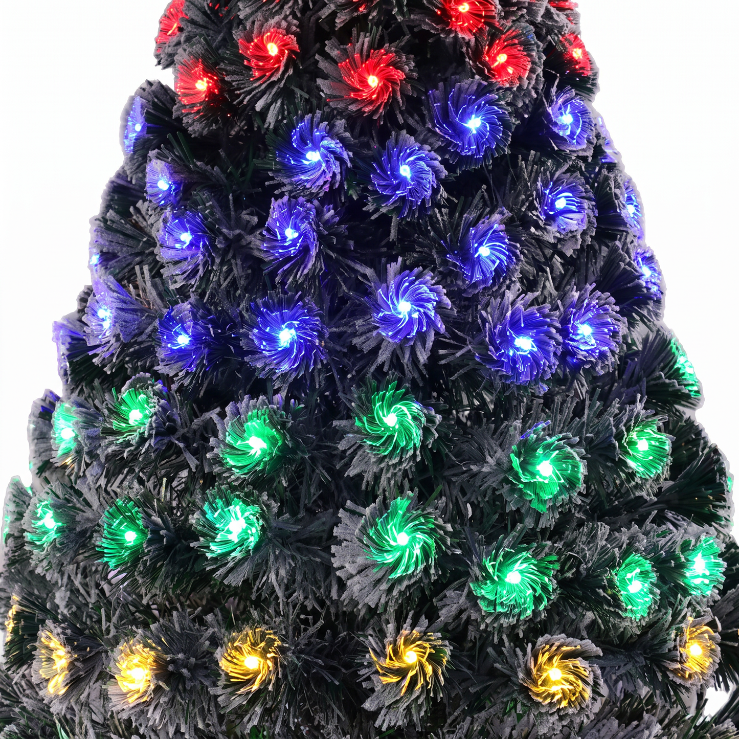 Flocked Swirl Digital Fibre Optic Tree