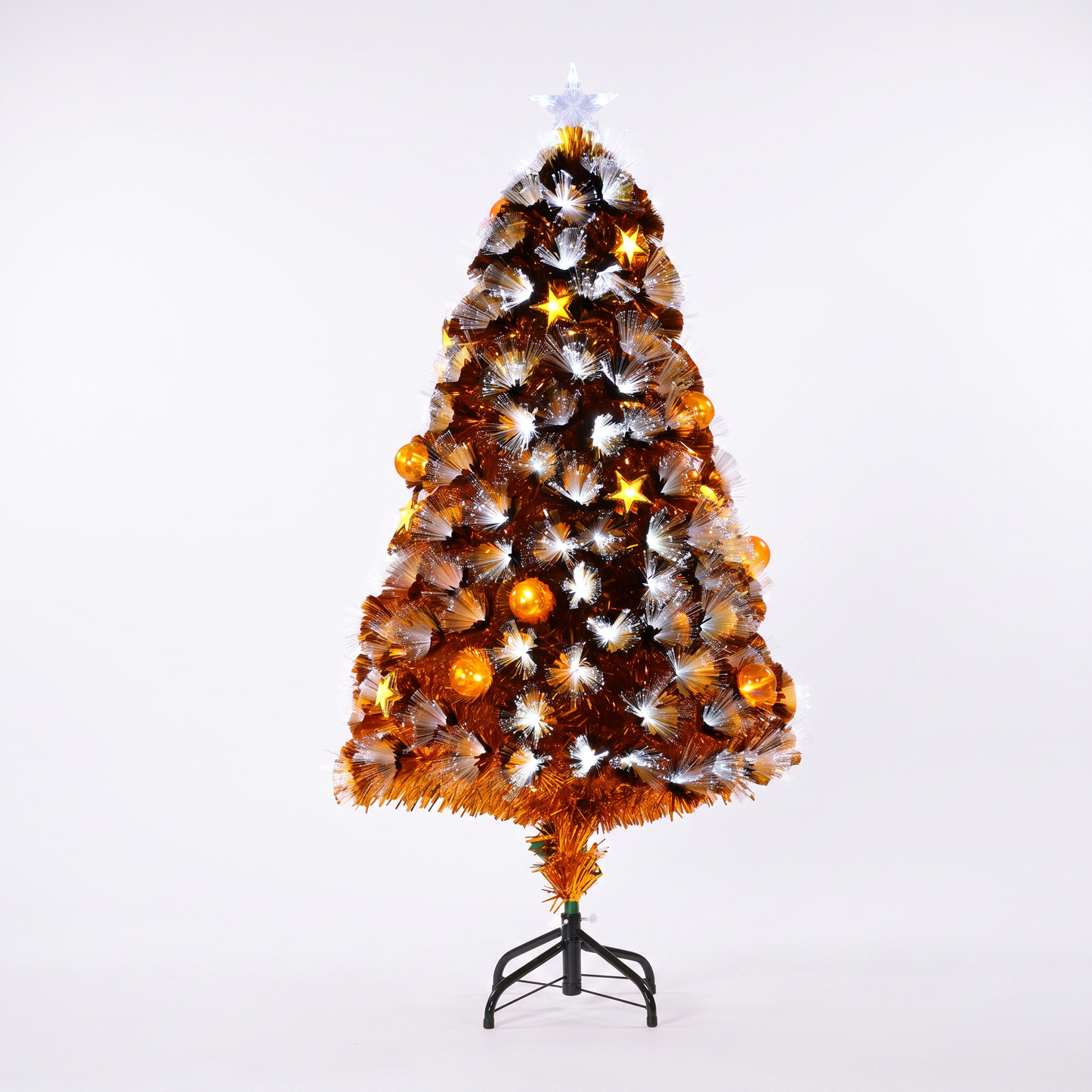 Copper Starburst Tree With Stars & Baubles