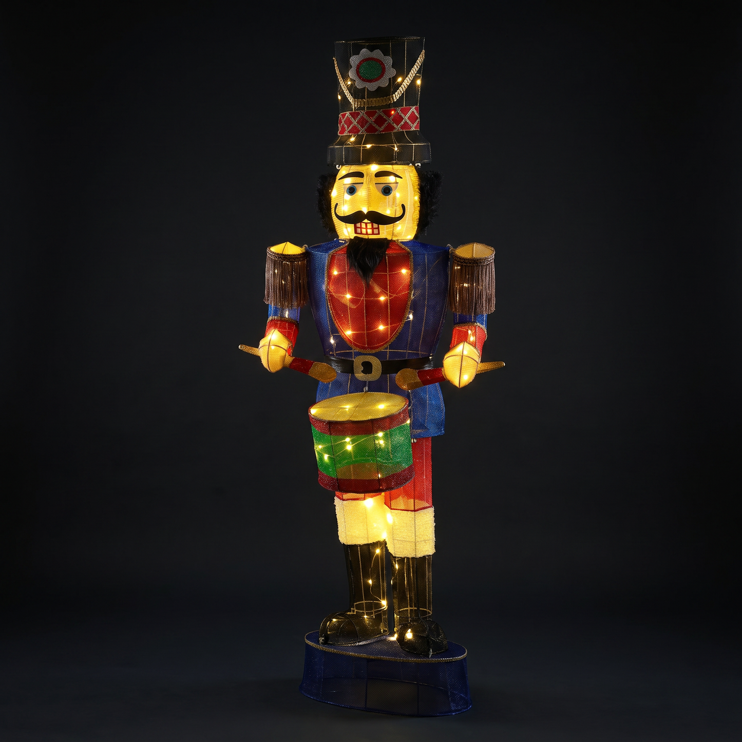 1.85m Fabric Nutcracker with Drum