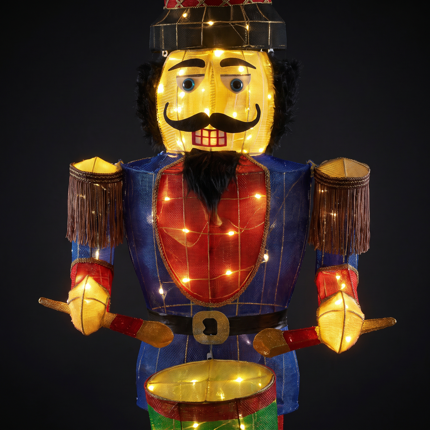 1.85m Fabric Nutcracker with Drum