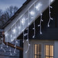 5M White Snowing Icicles With Whtie Cable - 240 LEDS
