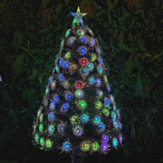 1.2M Frosted Swirl Fibre Optic Tree