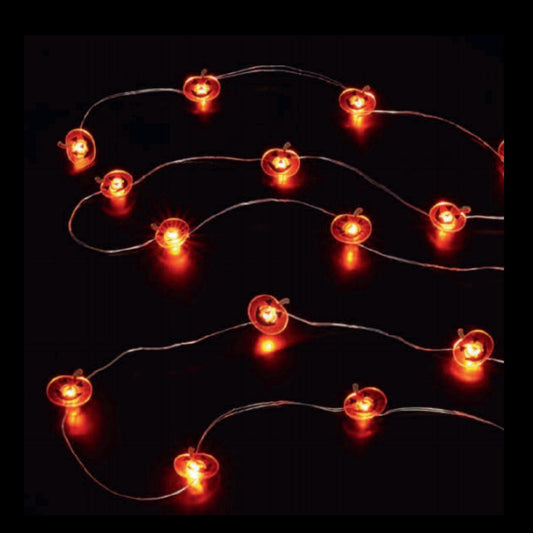20 Silver Wire Pumpkin String Lights