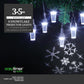 8 White Snowflake Pattern Projector String Lights