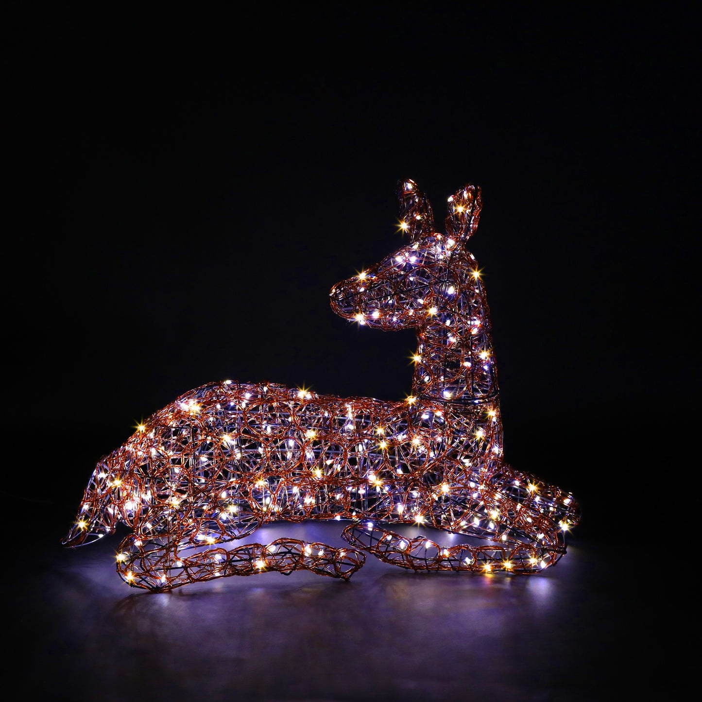 Copper Acrylic Resting Deer