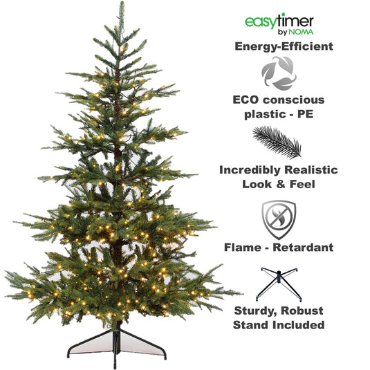 7' Pre-Lit Nordman Fir